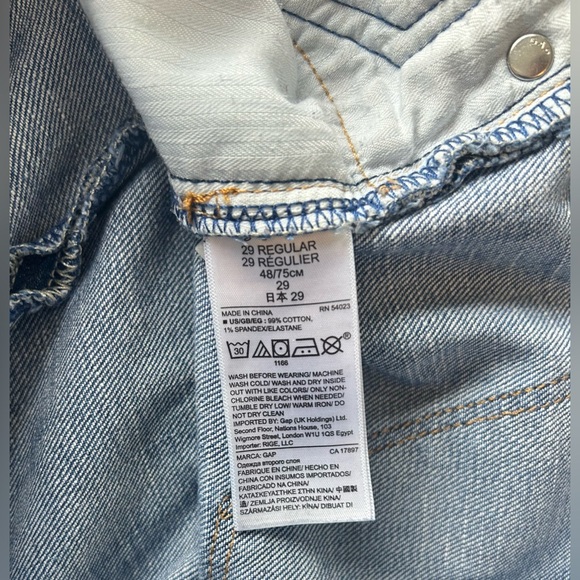 Gap 1969 Jeans Womens 29R Perfect Boot Mid Rise Medium Blue Indigo Like New - Picture 13 of 13